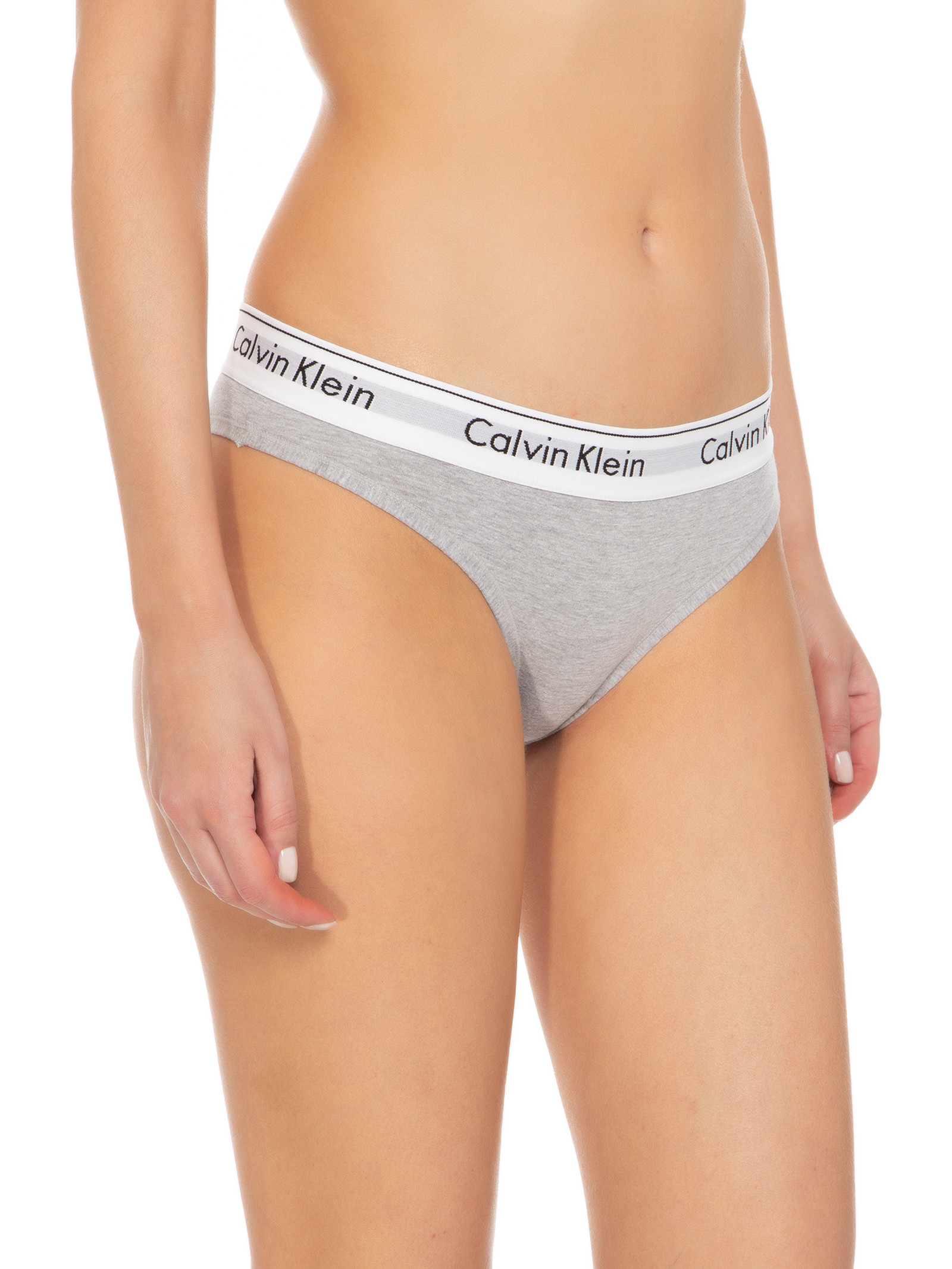 Calcinha Tanga Modern Cotton - Calvin Klein Underwear - Cinza - Shop2gether