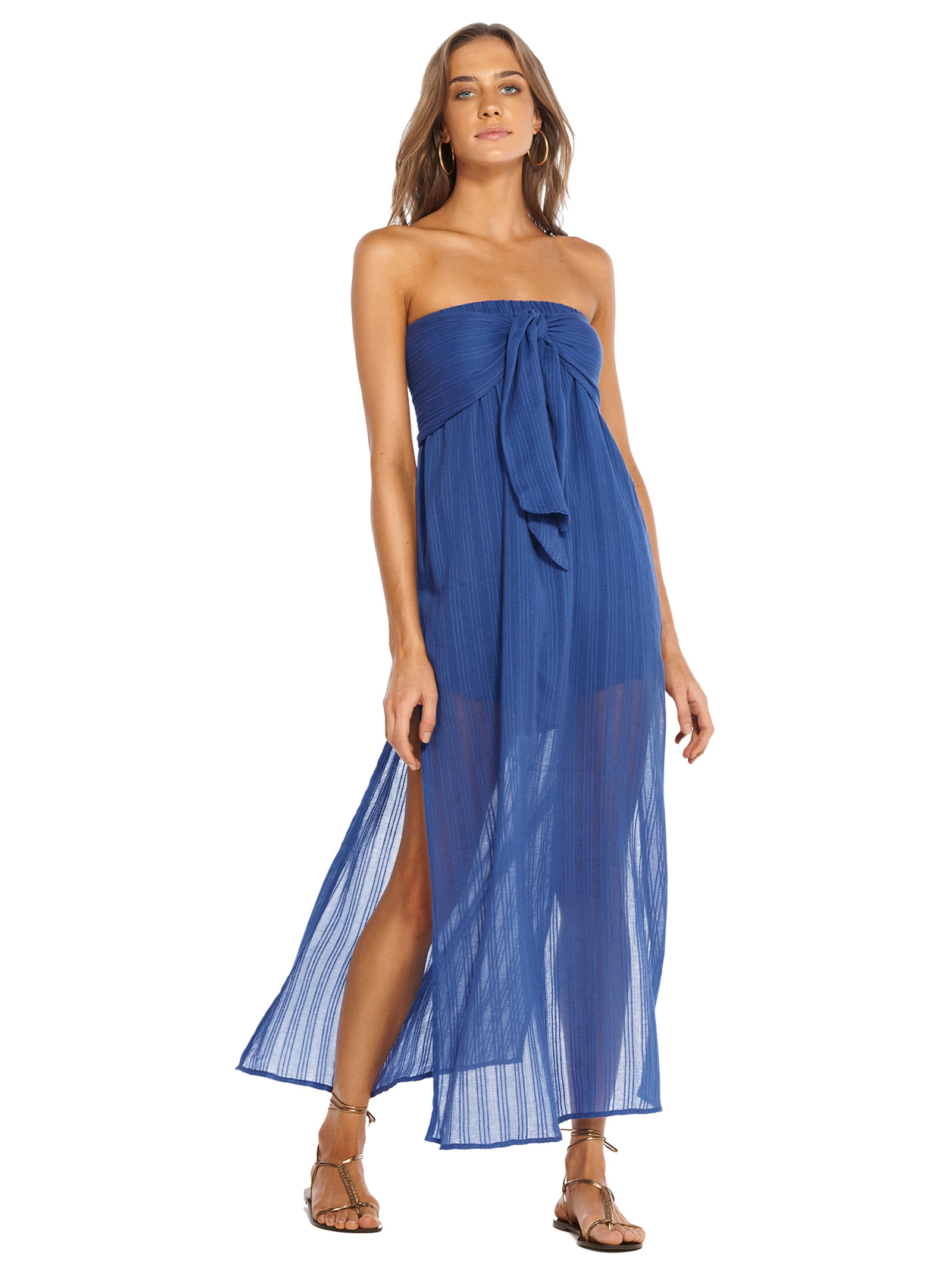 Vestido Strapless Dress - Vix - Azul - Shop2gether