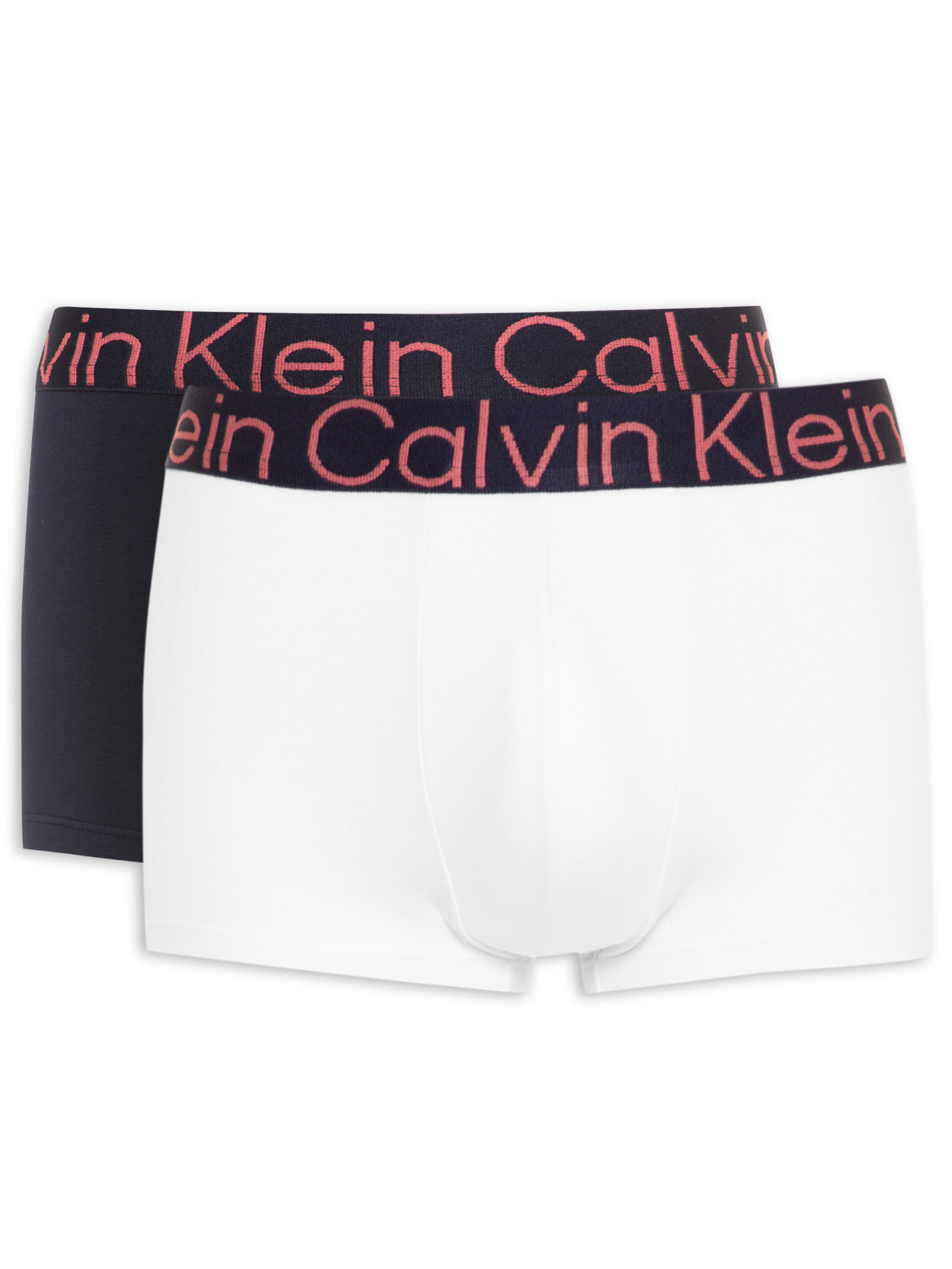 Kit Cueca Boxer Calvin Klein Low Rise Trunk - Azul+Vermelho