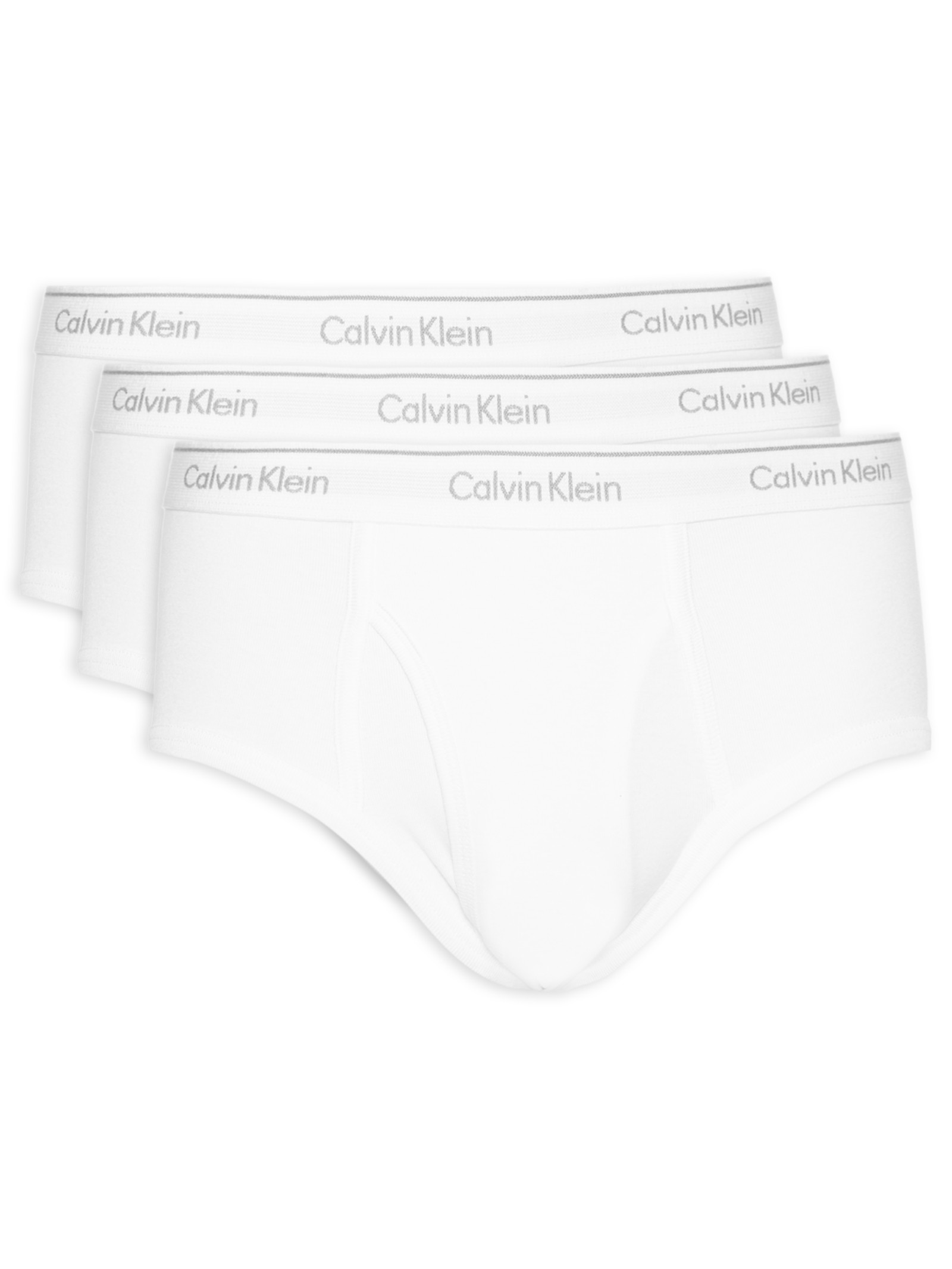 Kit de 3 Cuecas Brief De Cotton Rib - Calvin Klein Underwear - Branco -  Shop2gether
