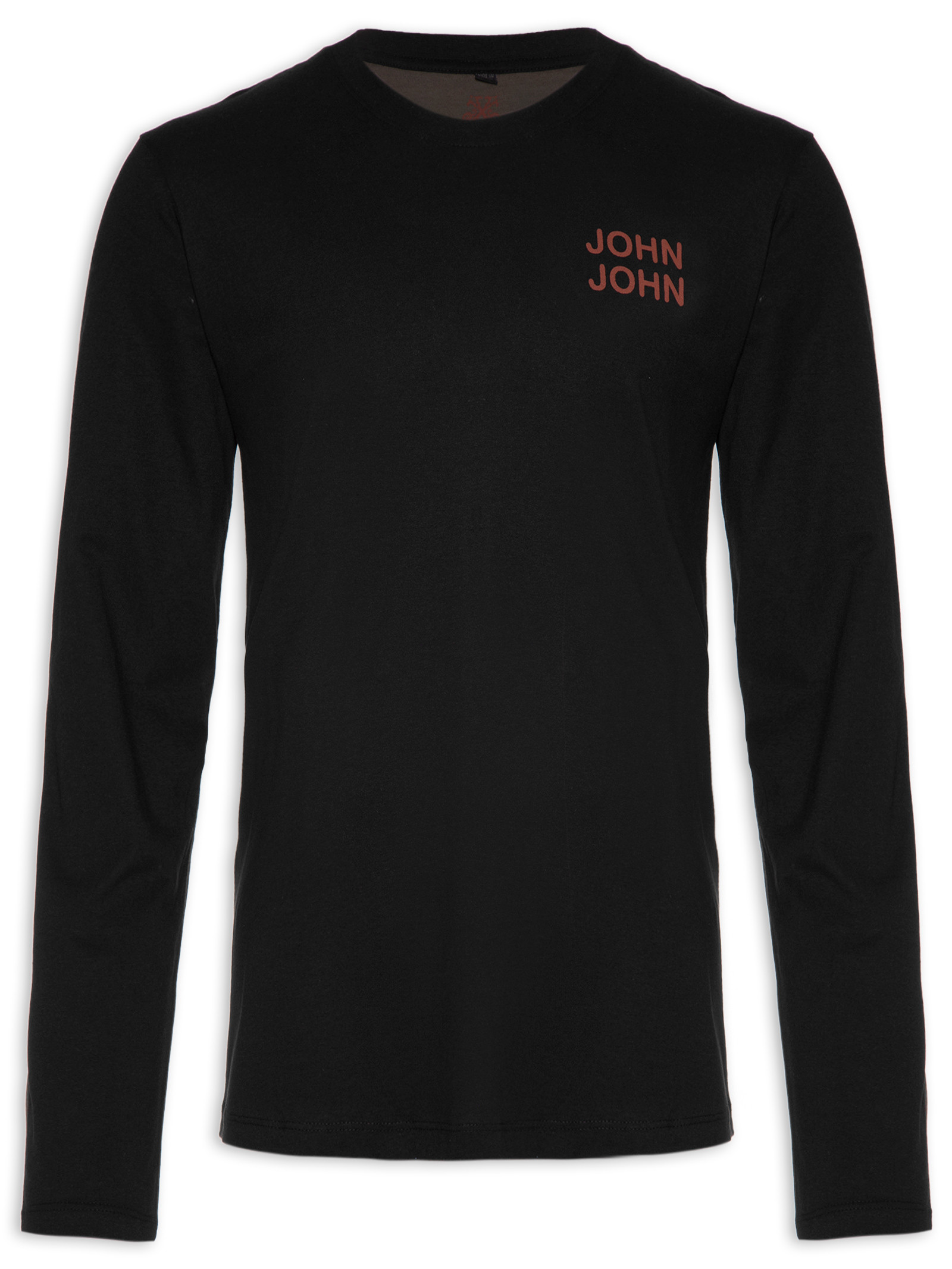 Camiseta Manga Longa Can You - John John - Preto - Shop2gether