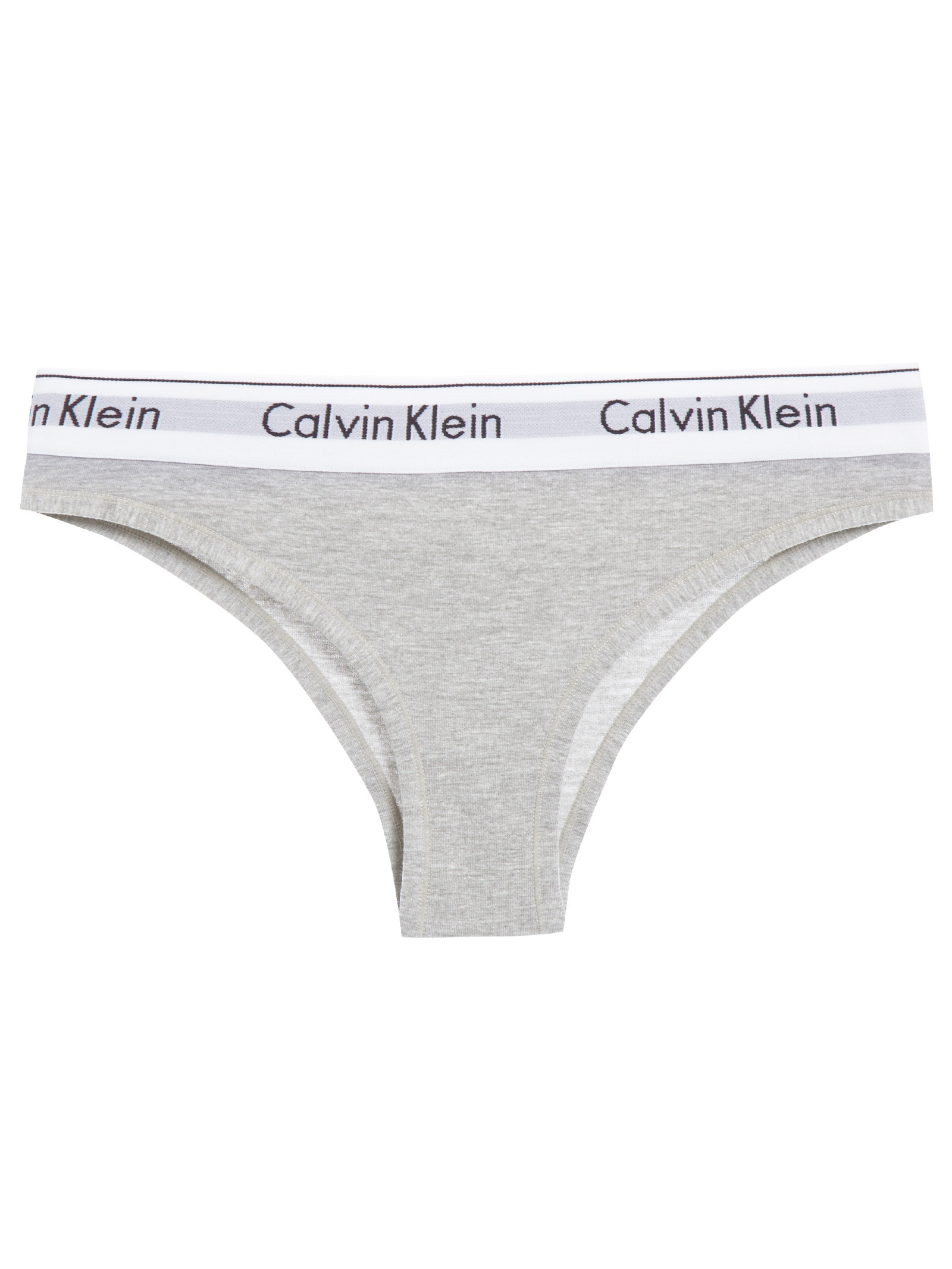 Calcinha tanga feminina moderna de algodão Calvin Klein, Branco, X