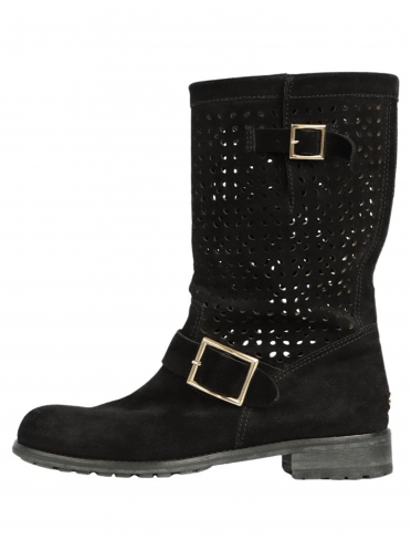 SUEDE CUTOUT YOUTH BIKER BOOTS 36