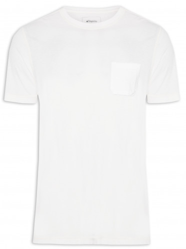 Camiseta Masculina Gaivota Aquarela - Branco