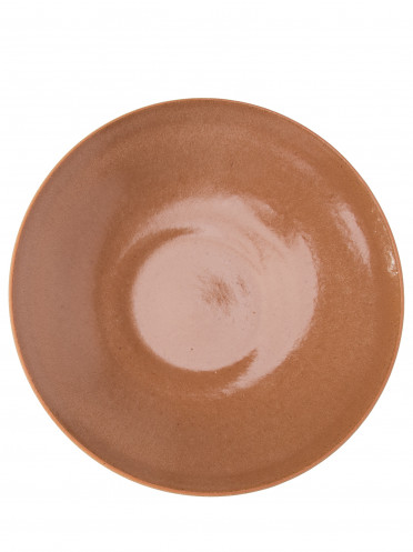 Prato Cone Em Cerâmica - Marrom