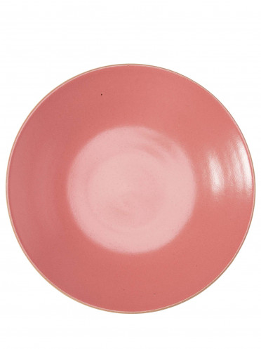 Prato Cone Em Cerâmica - Rosa