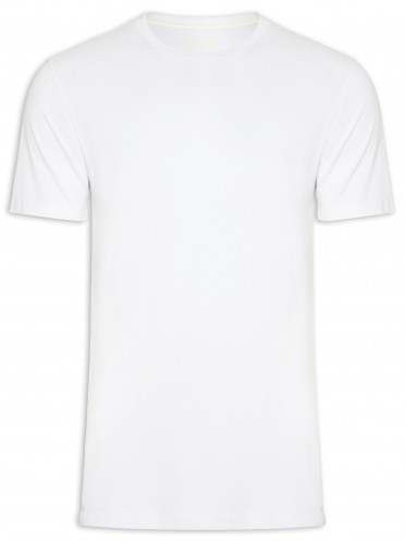 Camiseta Essencial de Algodão Orgânico Gola C Branca
