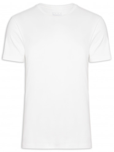 Camiseta Malha Dupla Gola C Off White