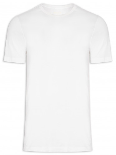 Camiseta Essencial de Algodão Orgânico Gola C Off White