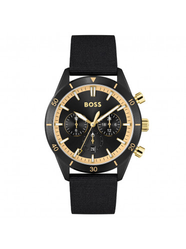 Relógio Boss Masculino Couro Preto 1513935