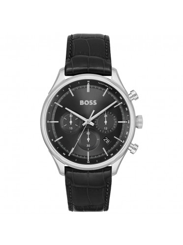 Relógio Boss Masculino Couro Preto 1514049