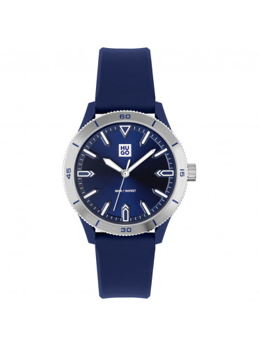 Relógio Hugo Masculino Borracha Azul 1520028