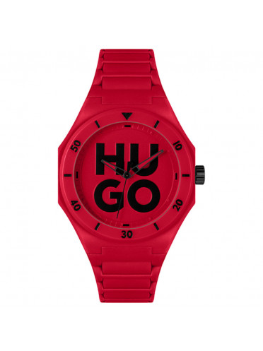 Relógio Hugo Masculino Silicone Vermelho 1530328