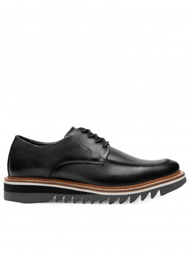 Sapato Masculino Oxford Tratorado Couro - Preto