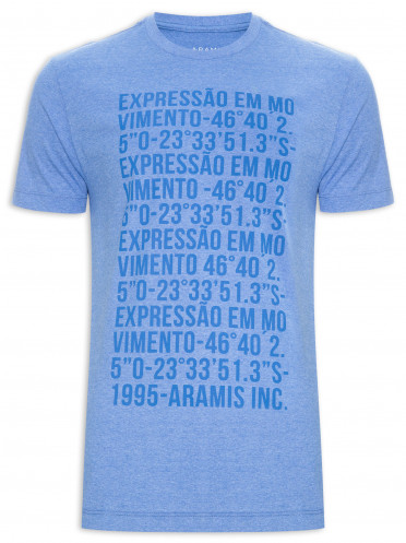 Camiseta Masculina Eco Pet Estampa Repeat - Azul