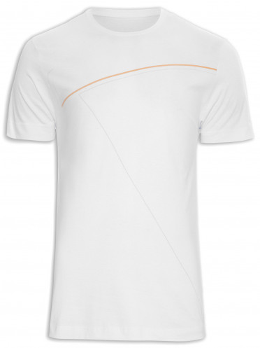 Camiseta Masculina Estampa Linha Infinita - Branco