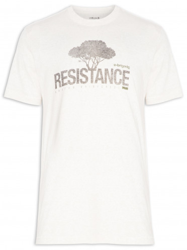 T-shirt Masculina Resistance - Bege 