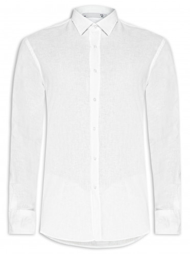 Camisa Masculina Linho Manga Longa - Off White