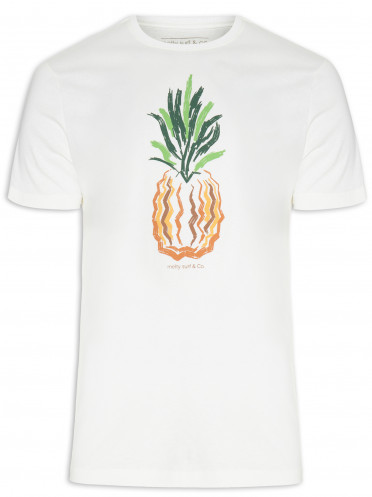 T-shirt Masculina Pine Stripes - Off White