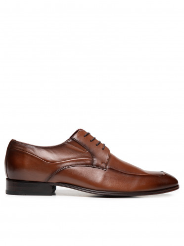 Sapato Masculino Oxford Em Couro - Marrom
