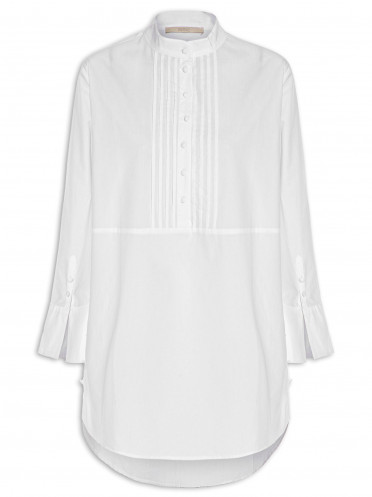 Camisa Feminina Abotoamento Lateral - Branco