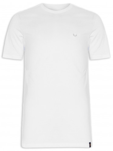 Camiseta Masculina Bordado - Branco
