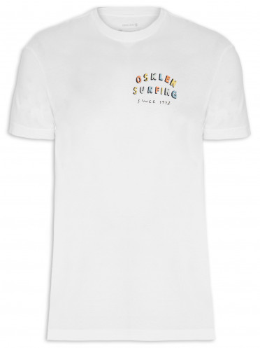 T-shirt Masculina Stone Surfing Pencil - Branco	