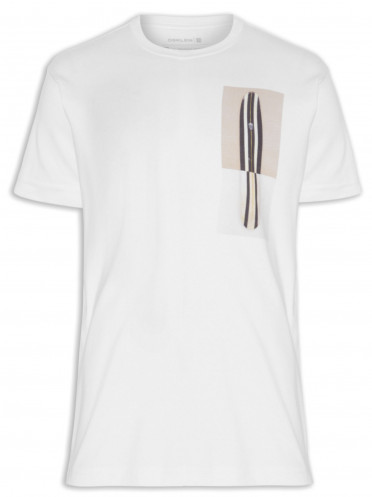 T-Shirt Masculina Long Duplo	- Branco