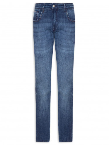 Calça Masculina Jeans 5 Pockets - Azul