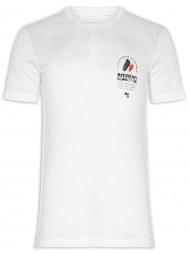 T-shirt Masculina Rough Ag Stamp - Branco