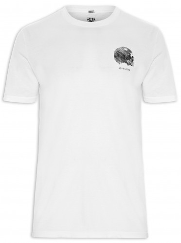 T-shirt Masculina Rg Siding Skull - Branco