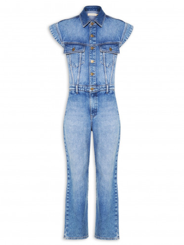 Macacão Feminino Jeans Amalfi - Azul