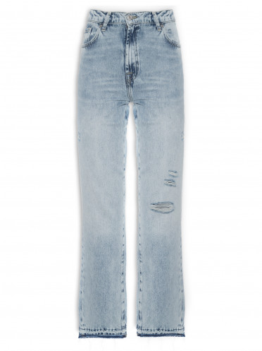 Calça Feminina Jeans Logan Sovepipe Mild - Azul