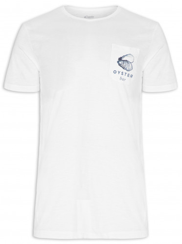 Camiseta Masculina Oyster Bar - Branco