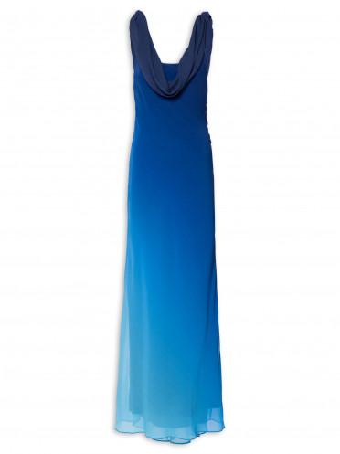 Vestido Slip Dedradê - Azul
