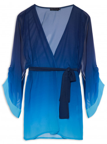 Kimono Feminino Degradê - Azul