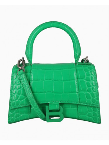 Bolsa Balenciaga Hourglass XS Crocodile Verde Neon
