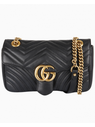 Bolsa Gucci GG Marmont Pequena Preta