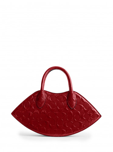 Bolsa Lip In Signature Leather - Vermelho