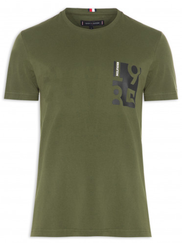 T-shirt Masculina Chest Print - Verde