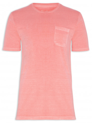 Camiseta Masculina Stone Bolso - Rosa