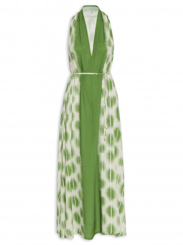 Vestido Longo Moldura - Verde