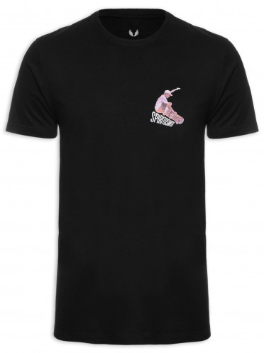 Camiseta Masculina Sk8 Flying - Preto