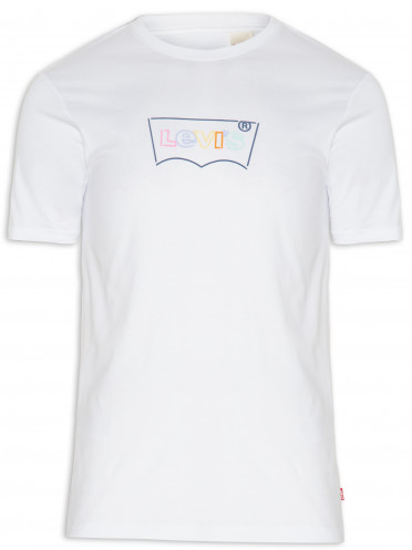 T-Shirt Masculina Graphic Set-in Neck - Branco