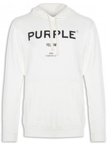 Blusa Masculina Moletom Capuz Purple - Off White