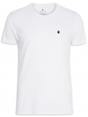 T-shirt Masculina Essentieel Lion - Branco