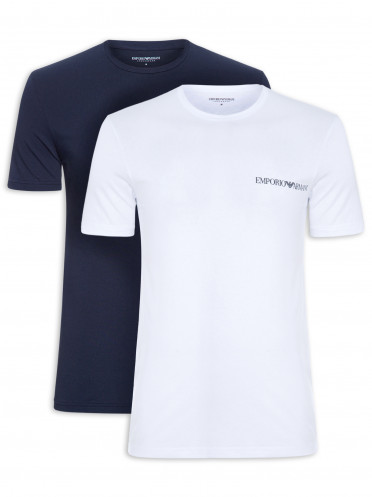Kit De Camisetas Masculinas 2 Unidades - Azul