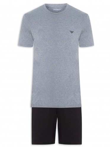Pijama Masculino Bermuda  E Camiseta - Preto