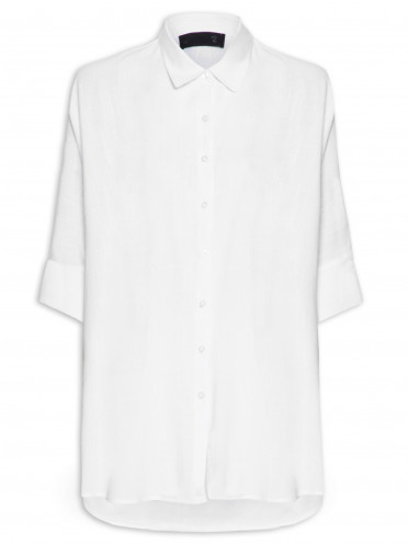 Camisa Manga Longa Feminina - Branco