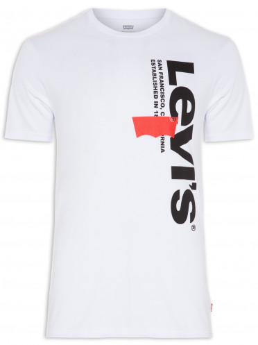 T-shirt Masculina Graphic Set-in Neck - Branco